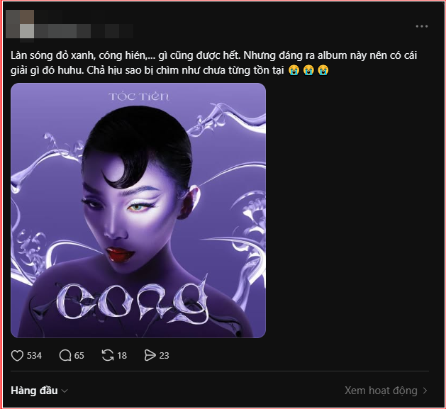 Tiếc cho Tóc Tiên Ảnh 1