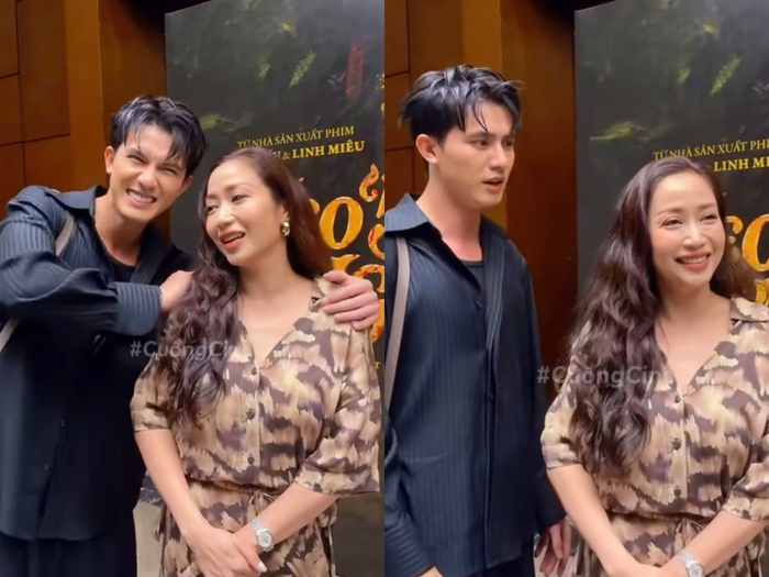 Khoảnh khắc chia sẻ giữa Trần Ngọc Vàng và Ốc Thanh Vân bất ngờ gây chú ý. (Nguồn:&nbsp;Cuồng Cine)