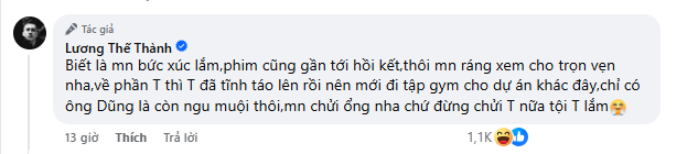 Lương Thế Thành chọn cách phản hồi hài hước trước làn sóng 'tấn công' trên mạng.