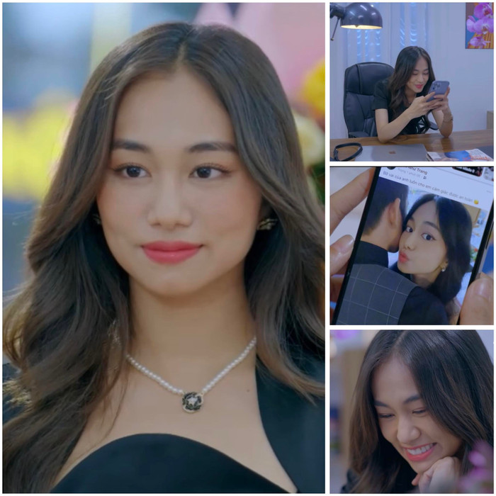 Như Trang (Ngân Hoà) - người phụ nữ chen vào cuộc hôn nhân trở thành điểm nhấn nổi bật, góp phần đẩy nhịp phim lên cao.