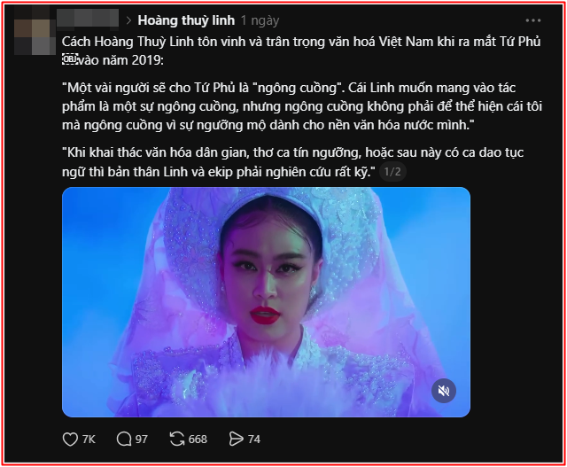 Mạng xã hội 'dậy sóng' với Hoàng Thùy Linh Ảnh 2