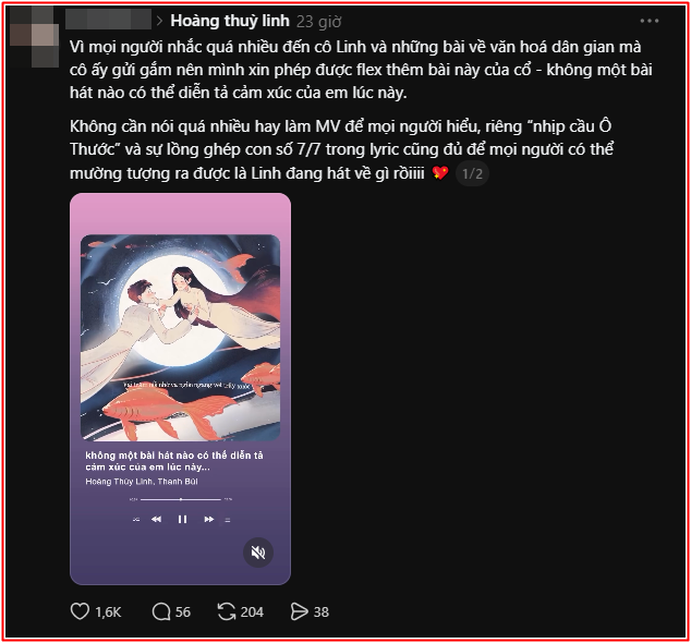 Mạng xã hội 'dậy sóng' với Hoàng Thùy Linh Ảnh 4