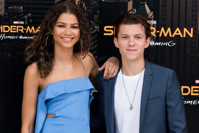 Zendaya và Tom Holland trong buổi ra mắt phim Spider-man. (Ảnh: TMZ)