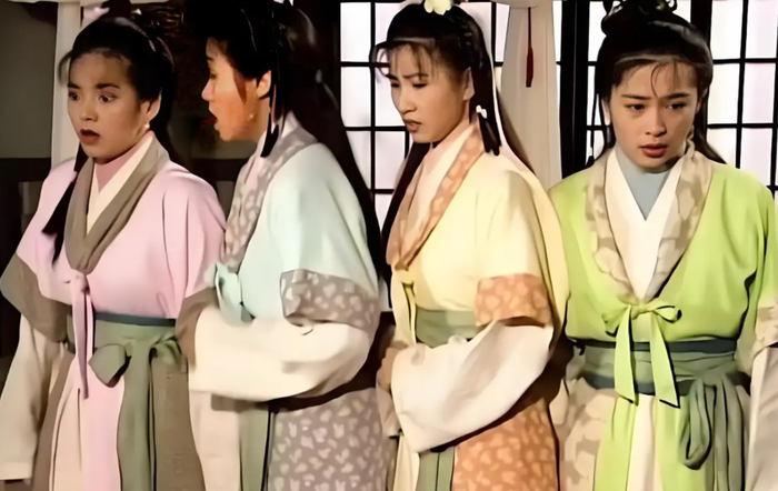 Bốn thị nữ Mai – Lan – Trúc – Cúc trong Thiên Long Bát Bộ được các diễn viên thể hiện vô cùng xuất sắc. - Ảnh: Sohu