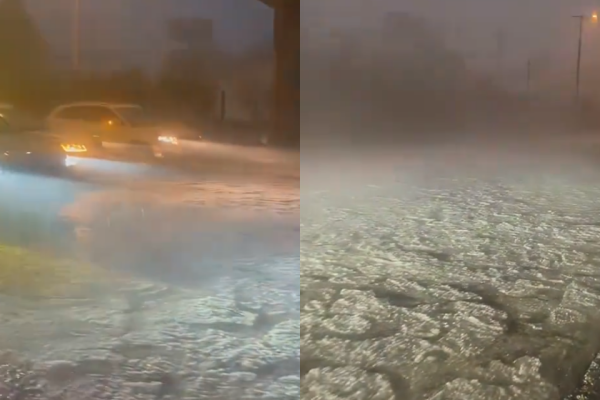 Đường phố bỗng xuất hiện cảnh tượng hiếm thấy, người dân hoảng hốt Ảnh 1