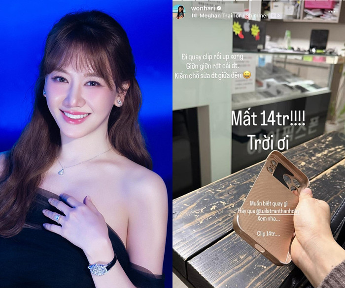 Hari Won tiết lộ sự cố, phải chi số tiền lớn để sửa điện thoại.&nbsp;