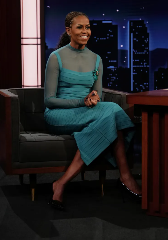 Michelle Obama xuất hiện trên chương trình Jimmy Kimmel Live. Ảnh: Getty Images