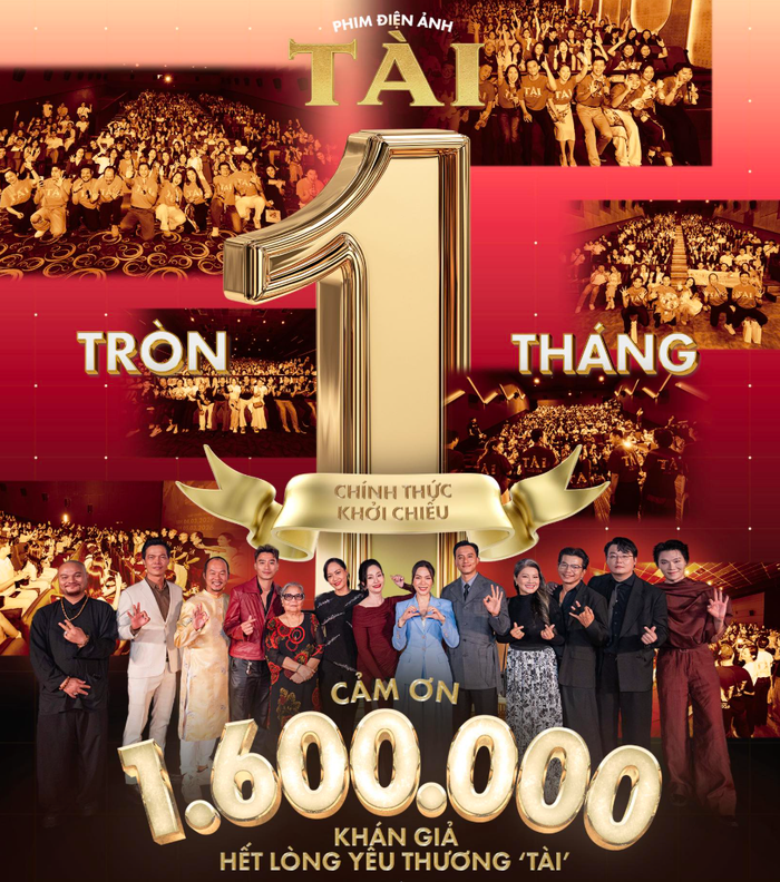 Sau một tháng ra rạp, bộ phim điện ảnh Tài đã thu hút hơn 1,6 triệu khán giả ra rạp (Ảnh: FBNV).