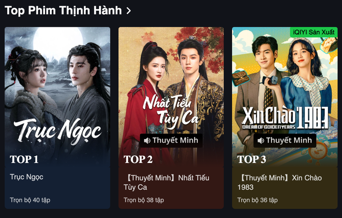 Tuy gây ra nhiều tranh cãi, nhưng dự án Trục Ngọc của Trương Lăng Hách và Điền HI Vi luôn giữ được Top 1 Thịnh Hành trên iQIYI.&nbsp;