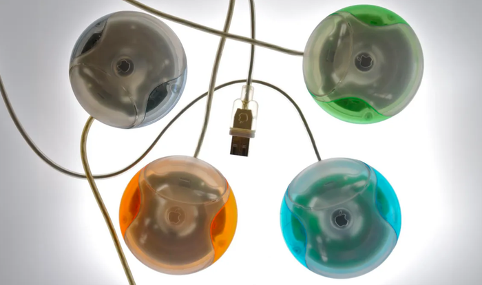 Apple USB Mouse có hình tròn. Ảnh: raneko