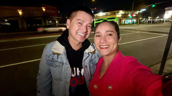 Nghệ sĩ Cát Tường chia sẻ khoảnh khắc hội ngộ nghệ sĩ Quang Minh ở Mỹ.