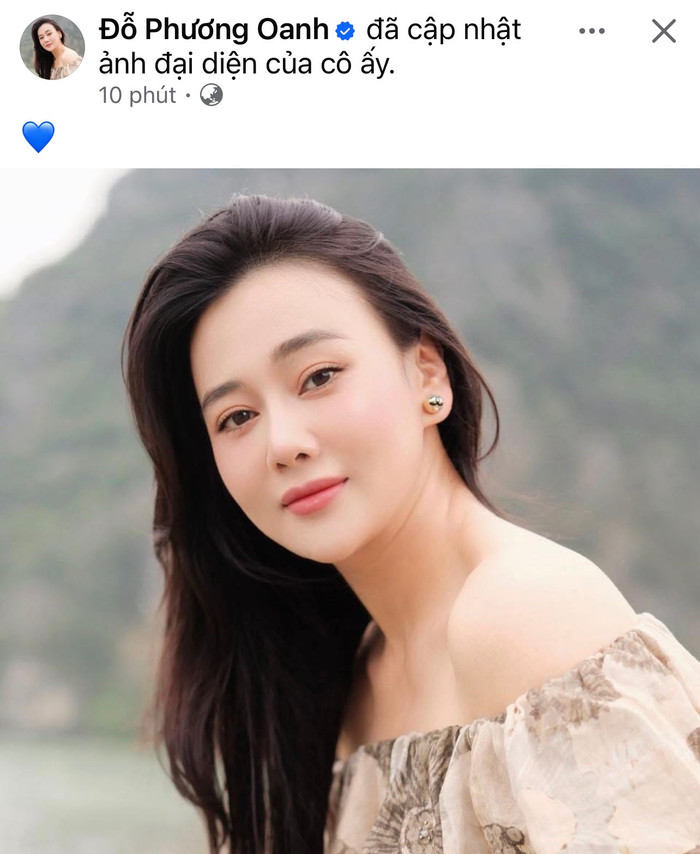 Phương Oanh thay ảnh đại diện vào tối 6/4.