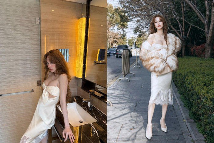 Minh Hằng trong chuyến công tác tại Trung Quốc. Ảnh: FBNV&nbsp;