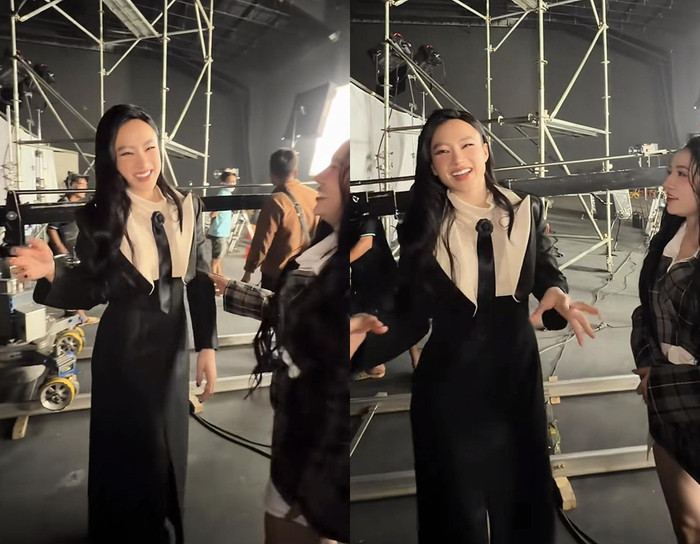 Angela Phương Trinh gây bất ngờ với diện mạo nữ tính. Đoạn clip nhanh chóng &nbsp;thu hút hàng nghìn lượt tương tác. (Ảnh chụp màn hình từ TikTok Trợ ký của Viên Vibi)