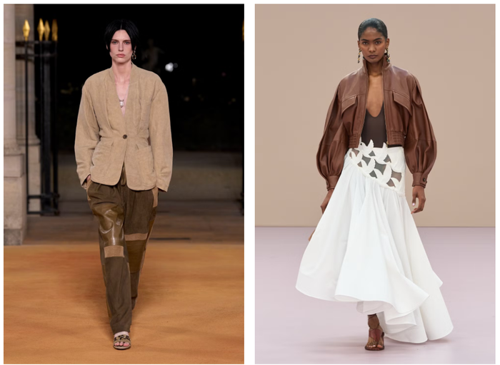 Phong cách boho hiện đại được làm mới với những đôi đế xuồng thanh thoát hơn. Thay vì kiểu đế cói truyền thống, các thiết kế từ Isabel Marant ưu tiên chất liệu da và form dáng gọn gàng.