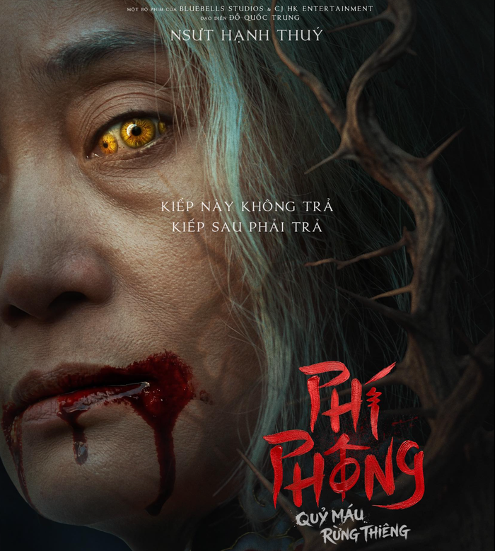 Tạo hình kinh dị của NSƯT Hạnh Thuý trong Phí Thông: Quỷ Máu Rừng Thiêng. - ẢNh: FBNV