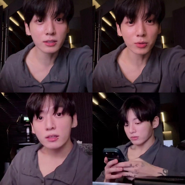 Hình ảnh Jungkook trong buổi livestream gần đây.&nbsp;