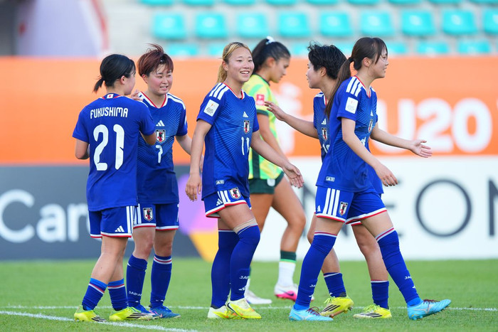 Nhật Bản giành ngôi đầu bảng C tại VCK U20 nữ châu Á 2026 sau chiến thắng 5-2 trước Australia trên sân Nonthaburi. Ảnh: AFC