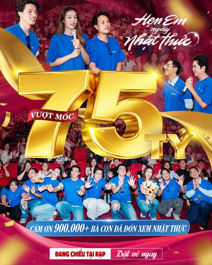 Hẹn Em Ngày Nhật Thực &nbsp;chính thức vượt mốc doanh thu 75 tỷ đồng.