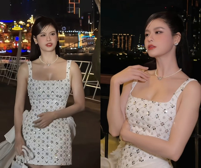 Trương Quỳnh Anh quyến rũ tham dự tiệc sinh nhật của Thúy Ngân.