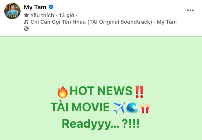 Mỹ Tâm đăng tải dòng trạng thái khiến nhiều khán giả không khỏi tò mò (Ảnh: Chụp màn hình).