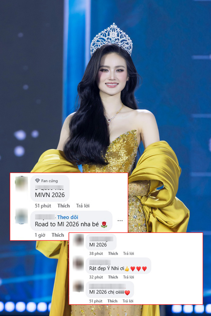 Nhiều khán giả đồng loạt phản ứng khi Ý Nhi được đề cử đi thi Miss International 2026.