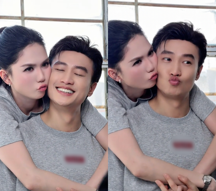 Loạt hình ảnh thân mật giữa Ngọc Trinh và Quốc Trường được chia sẻ rầm rộ.&nbsp;