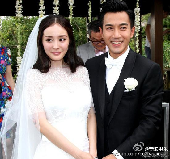 Dương Mịch và Lưu Khải Uy từng tổ chức đám cưới hoành tráng, thu hút sự chú ý từ phía công chúng. Ảnh: Weibo