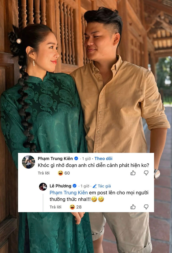 Chồng của Lê Phương để lại phản hồi hài hước.&nbsp;