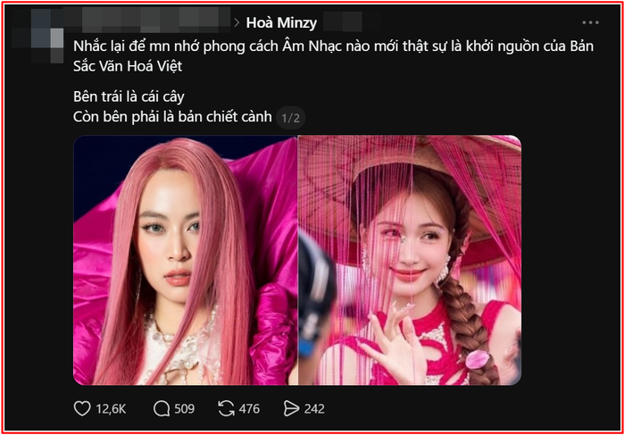 Một trong những bài viết so sánh trực diện giữa Hoàng Thùy Linh và Hòa Minzy đang nhận về nhiều ý kiến trái chiều từ cộng đồng mạng.&nbsp;