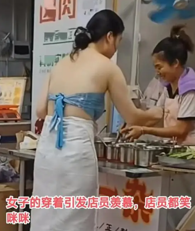 Cô gái đi mua phá lấu, mặc chiếc áo khiến cả khu chợ xôn xao Ảnh 1