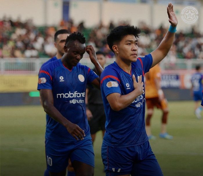 Phạm Lý Đức đã có ngày trở lại Pleiku đầy cảm xúc khi ghi bàn giúp PVF-CAND đánh bại HAGL 2-1. Ảnh: CLB PVF-CAND