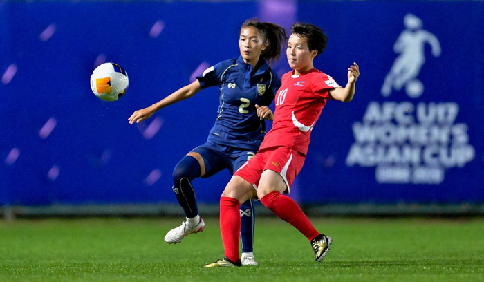 U17 nữ Thái Lan đã khép lại hành trình tại giải U17 nữ châu Á 2026 bằng thất bại nặng nề 0-6 trước CHDCND Triều Tiên ở vòng tứ kết. Ảnh: AFC