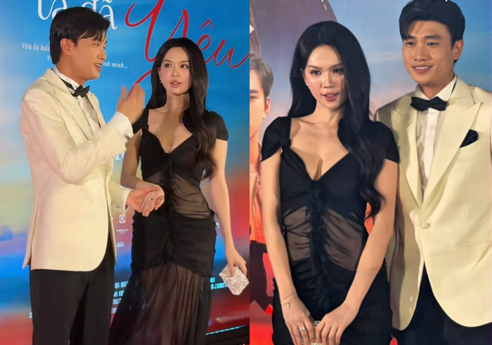 Khoảnh khắc sánh đôi của Quốc Trường và Ngọc Trinh nhận được sự quan tâm lớn của người hâm mộ.&nbsp;