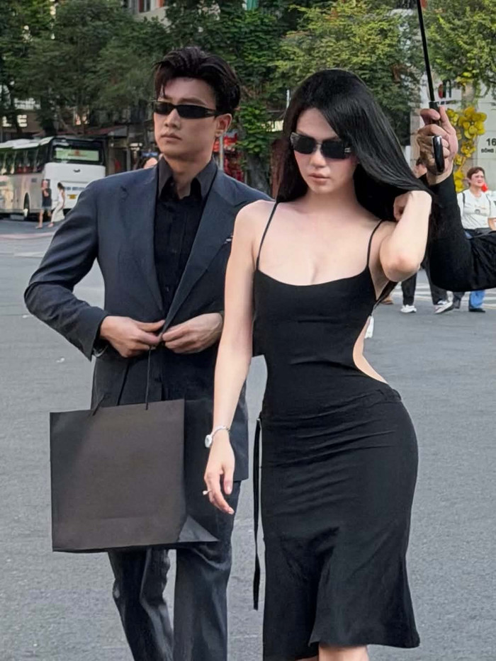 Ngọc Trinh và Quốc Trường gây chú ý mỗi khi xuất hiện cùng nhau. Ảnh: FBNV