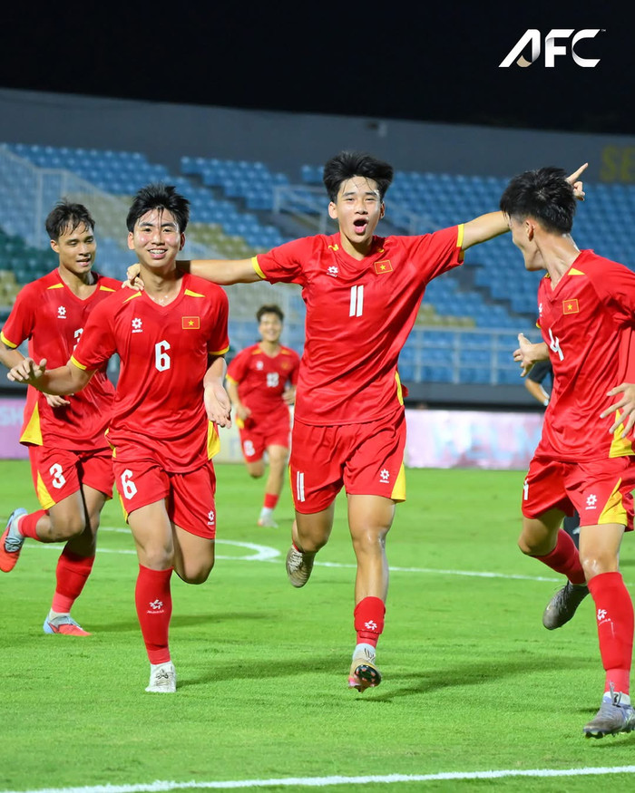 Cục diện bảng C giải U17 châu Á 2026 đang trở nên cực kỳ căng thẳng trước lượt trận cuối cùng, và tất cả đang chờ U17 Việt Nam sẽ thắng UAE. Ảnh: AFC