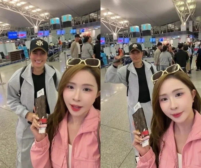 Cả hai có chuyến đi Hàn Quốc cùng nhau vào đầu năm.