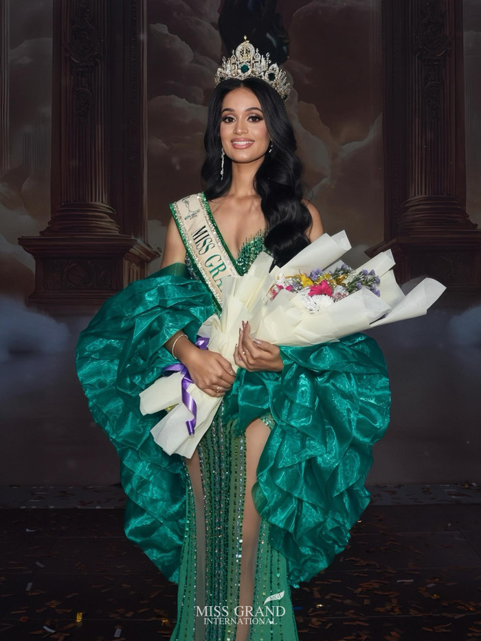 Người đẹp Lakshita Thilagaraj đăng quang Miss Grand India 2026. (Ảnh MGI)