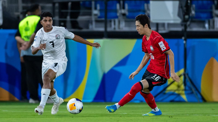 U17 Hàn Quốc đã phải rất vất vả mới giành được trận hòa 0-0 trước Yemen ở lượt cuối bảng C giải U17 châu Á 2026. Ảnh: AFC