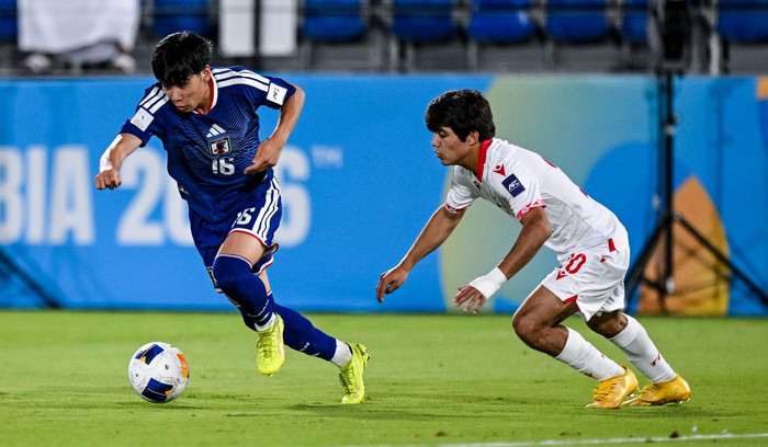 U17 Nhật Bản tiếp tục khẳng định vị thế ứng viên số một cho chức vô địch khi đánh bại Tajikistan với tỷ số đậm 5-0 ở tứ kết giải U17 châu Á 2026. Ảnh: AFC