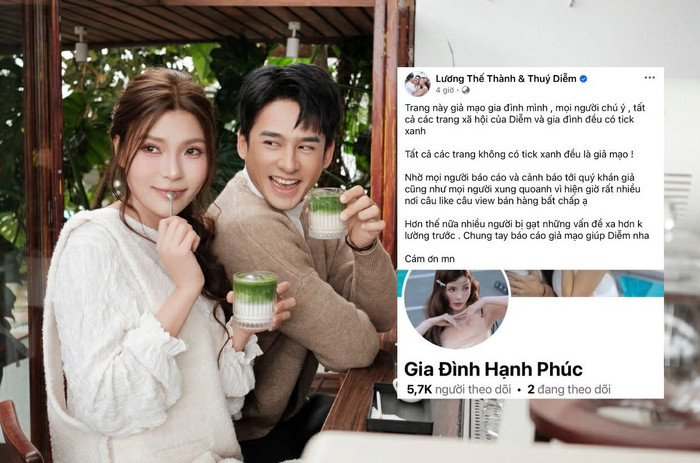 Diễn viên Thúy Diễm đã đăng tải thông tin cảnh báo về việc xuất hiện một trang mạng xã hội giả mạo.