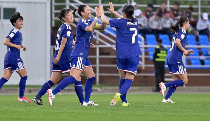 U17 nữ Nhật Bản đã tạo nên cơn địa chấn tại bảng B giải U17 nữ châu Á 2026 khi đè bẹp U17 nữ Lebanon với tỷ số không tưởng 13-0. Ảnh: AFC
