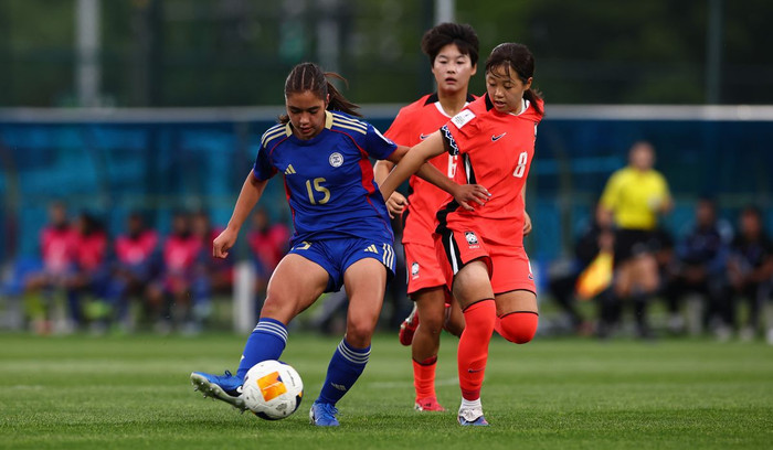 U17 nữ Hàn Quốc đã có màn ra quân ấn tượng tại bảng C giải U17 nữ châu Á 2026 khi dễ dàng đánh bại U17 nữ Philippines với tỷ số 5-0. Ảnh: AFC
