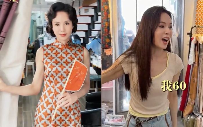 Lý Nhược Đồng được khán giả khen trẻ hơn tuổi thật khi có dịp gặp cô ở ngoài đời. Ảnh chụp màn hình