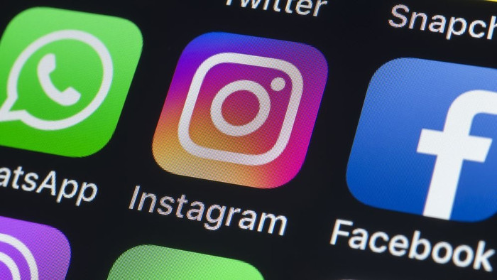 Meta sở hữu Facebook, Instagram và WhatsApp. (Getty).