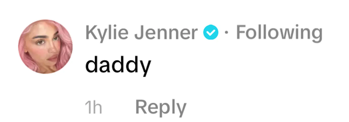 Bình luận 'thả thính' của nữ người mẫu Kylie Jenner.