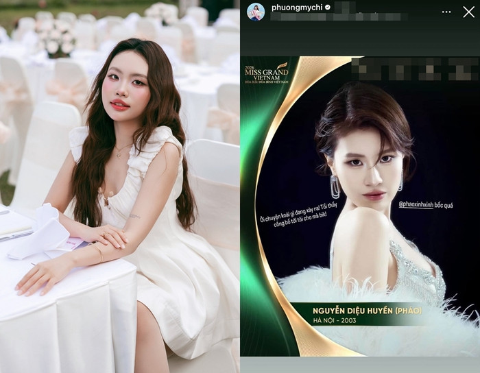 Phương Mỹ Chi có phản ứng bất ngờ khi biết tin rapper Pháo thi hoa hậu.