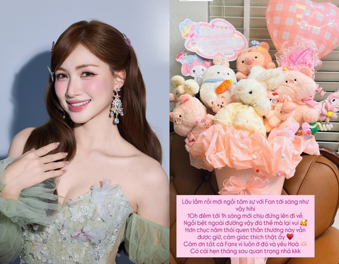 Hòa Minzy chia sẻ cảm xúc sau buổi gặp gỡ, trò chuyện với khán giả.&nbsp;
