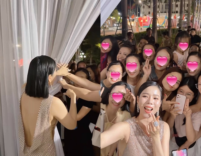 Đông đảo khán giả mong muốn được giao lưu, chụp ảnh cùng Lệ Quyên.