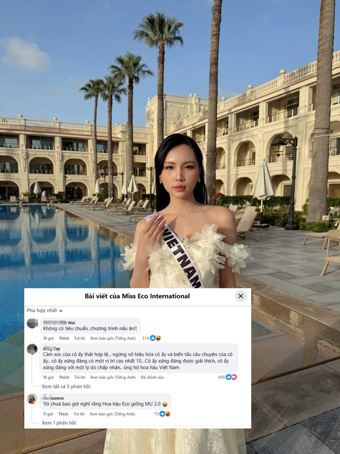Khán giả quốc tế phản ứng về ồn ào ở Miss Eco International.